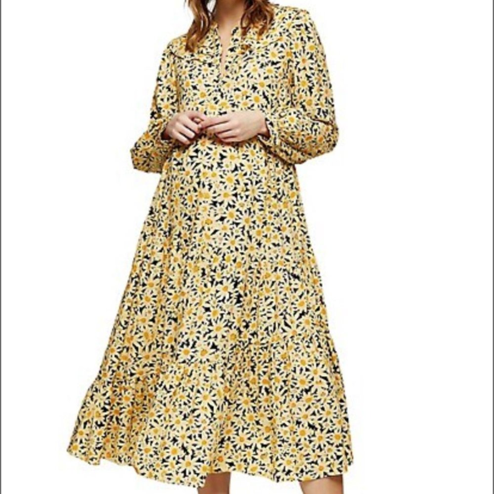 Daisy print maternity maxi dress